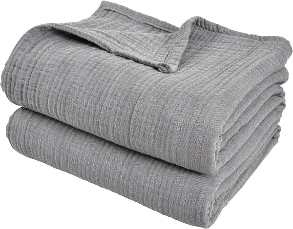 PHF Cotton Muslin Blanket-Grey
